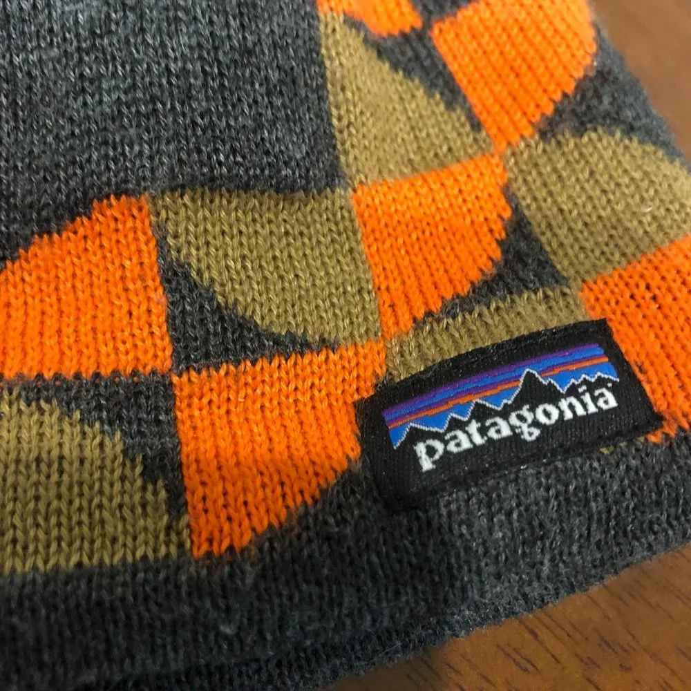 Patagonia Pre-Owned Geometric Pattern Kids Youth Beanie Size S.